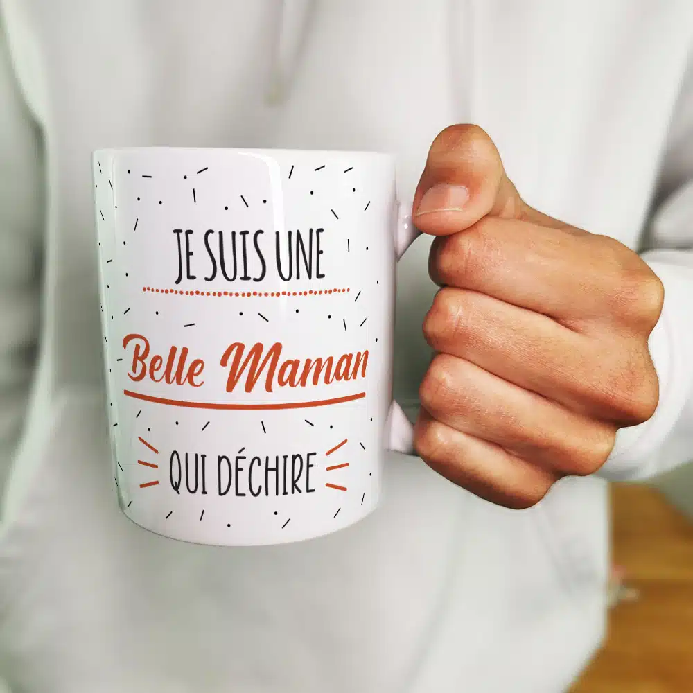 Mug “Je suis une belle maman qui déchire” – cadeau belle mère – Image 5