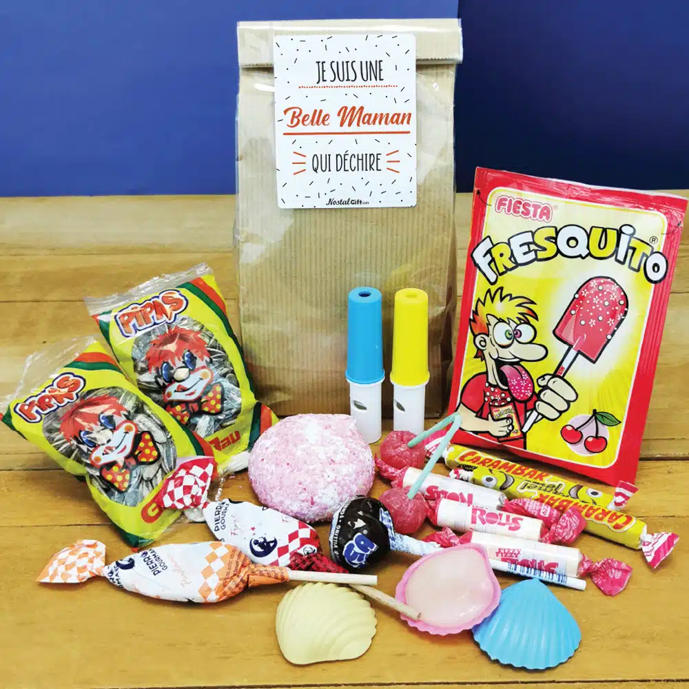 Sachet bonbon années 70 “Je suis une belle maman qui déchire”