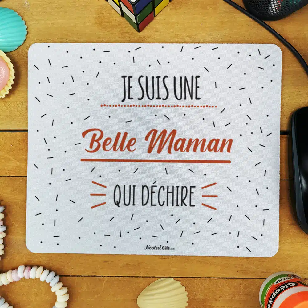 Tapis de souris “Je suis une belle maman qui déchire” – Image 2