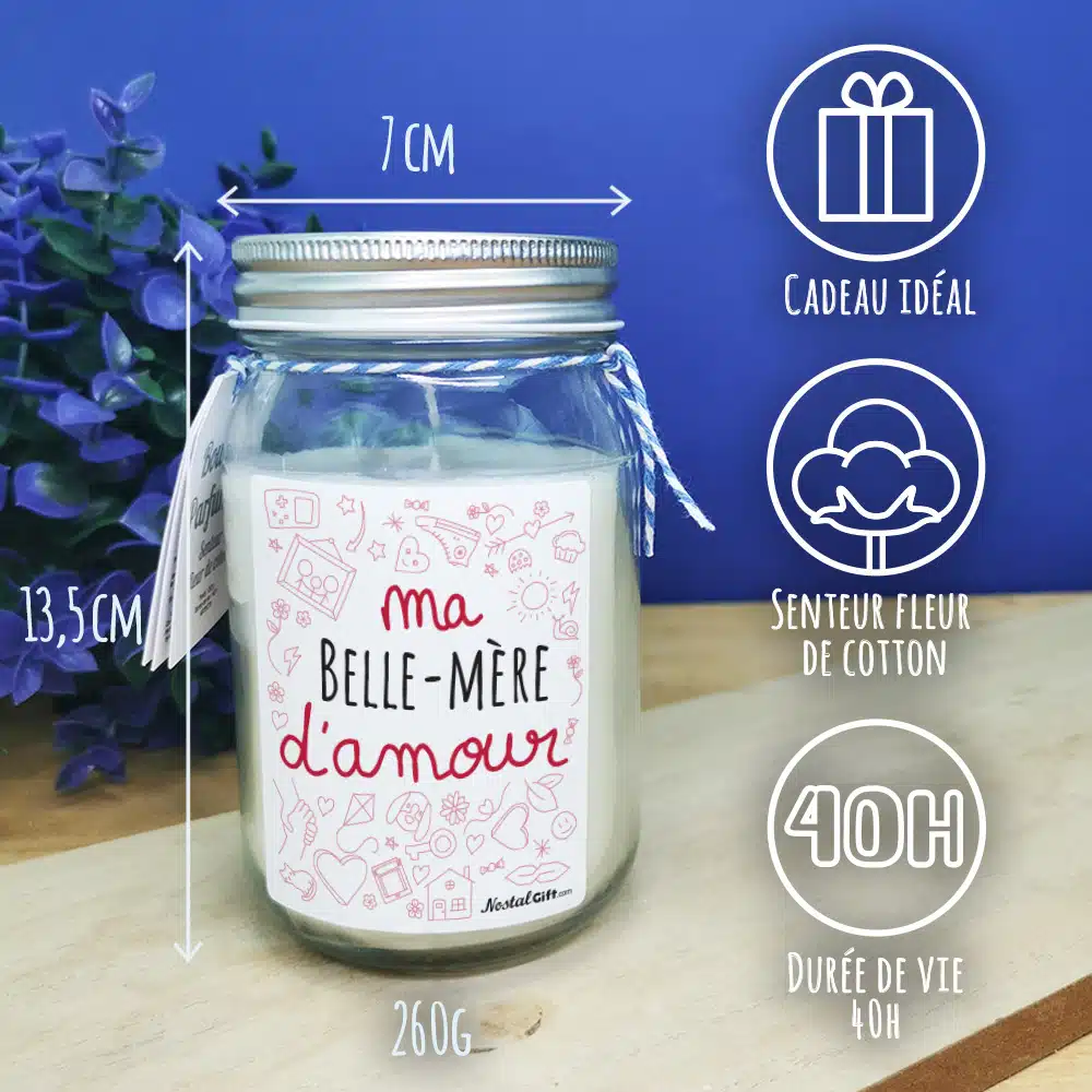 Bougie Jar “Belle-mère d’amour” de la collection “D’amour” – Image 4