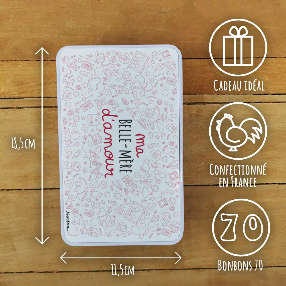 Coffret bonbons des années 70 “Belle-mère d’amour” (Boîte en métal) – Image 4