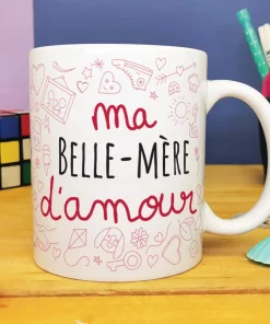 Mug “Belle-mère d’amour”  – Cadeau pour anniversaire :  belle mère