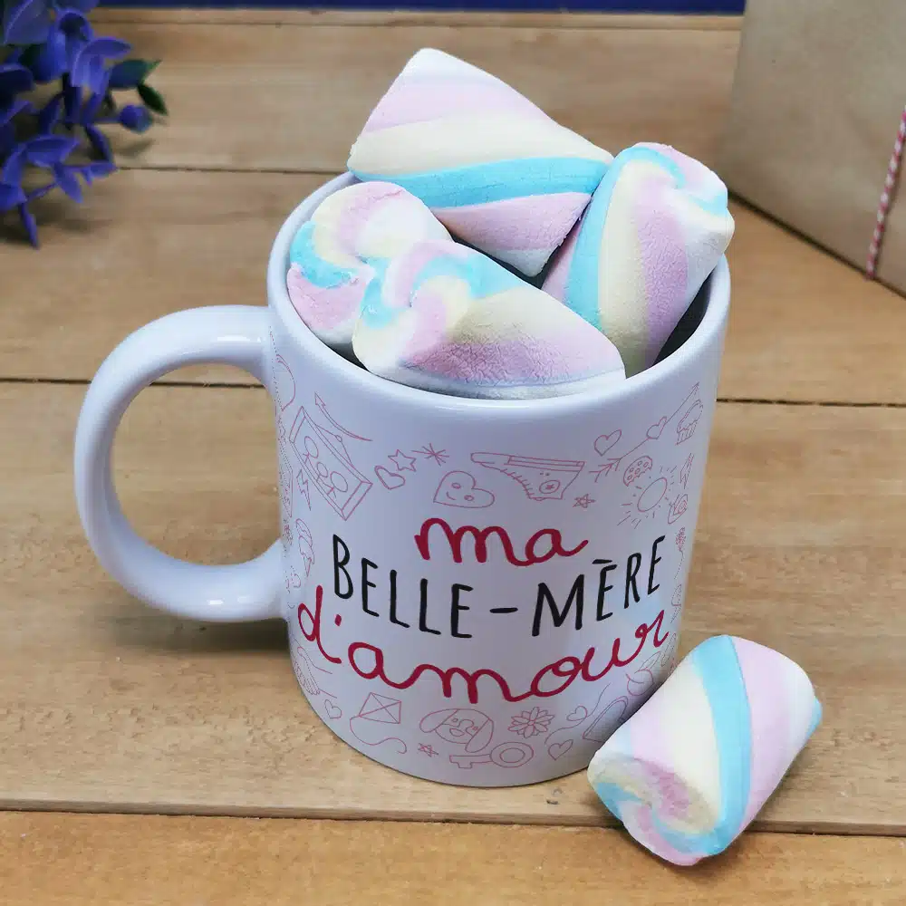 Mug “Belle-mère d’amour” et ses guimauves torsade x5 – Image 2