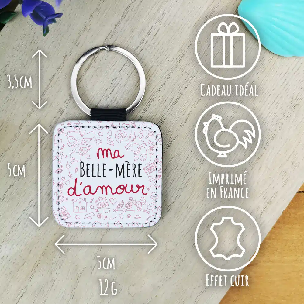 Porte clé “Belle-mère d’amour” de la collection “D’amour” – Image 3