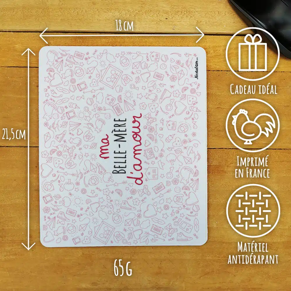Tapis de souris “Belle-mère d’amour” de la collection “D’amour – Image 3