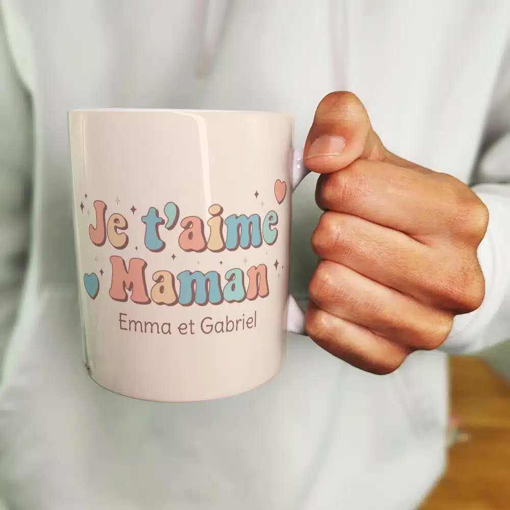Mug “Je t’aime maman” – Cadeau personnalisable – Image 4