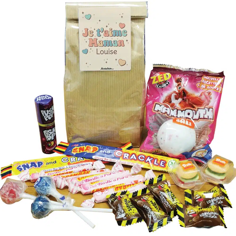 Sachet Bonbon des années 90 -“Je t’aime Maman” personnalisé – Image 5
