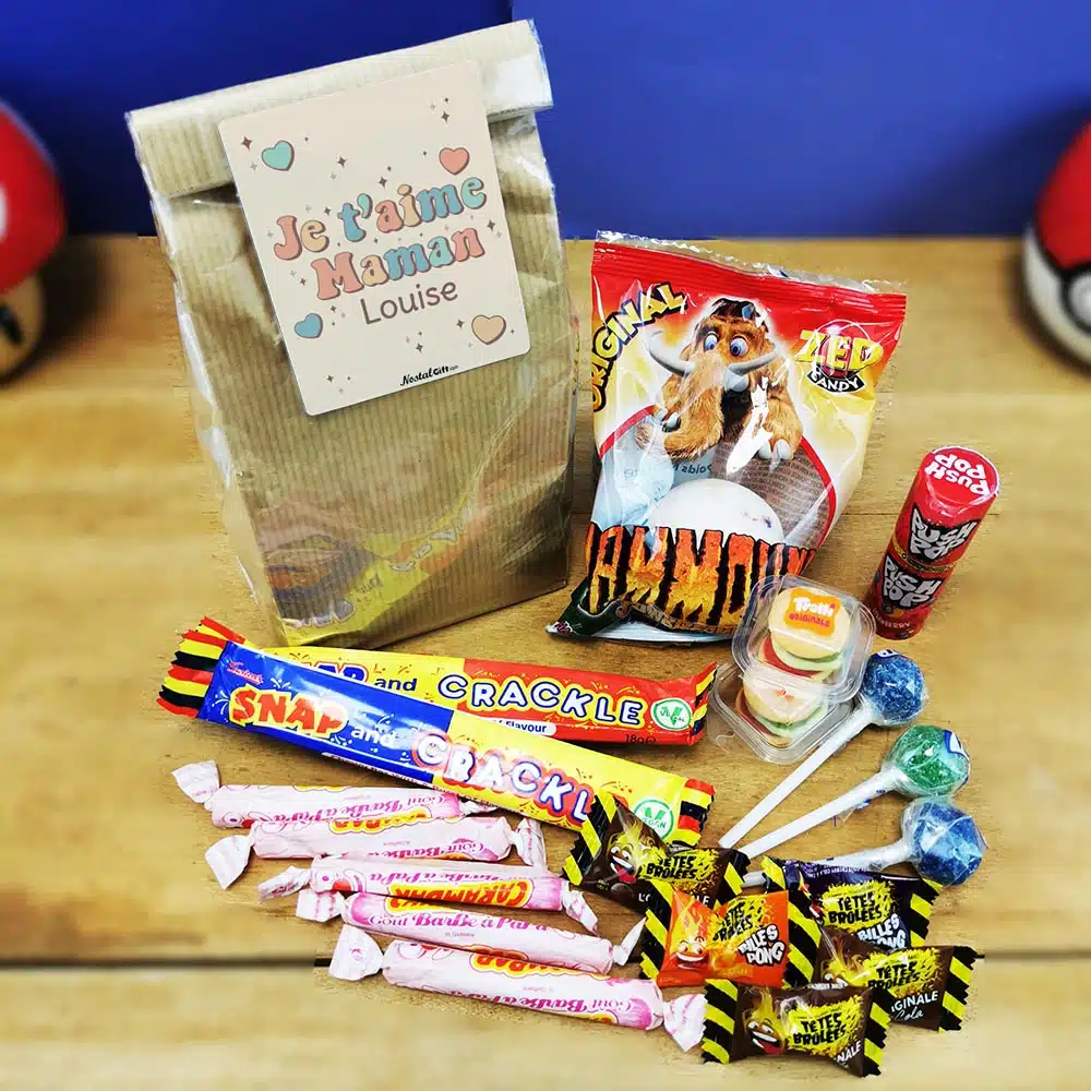 Sachet Bonbon des années 90 -“Je t’aime Maman” personnalisé – Image 4
