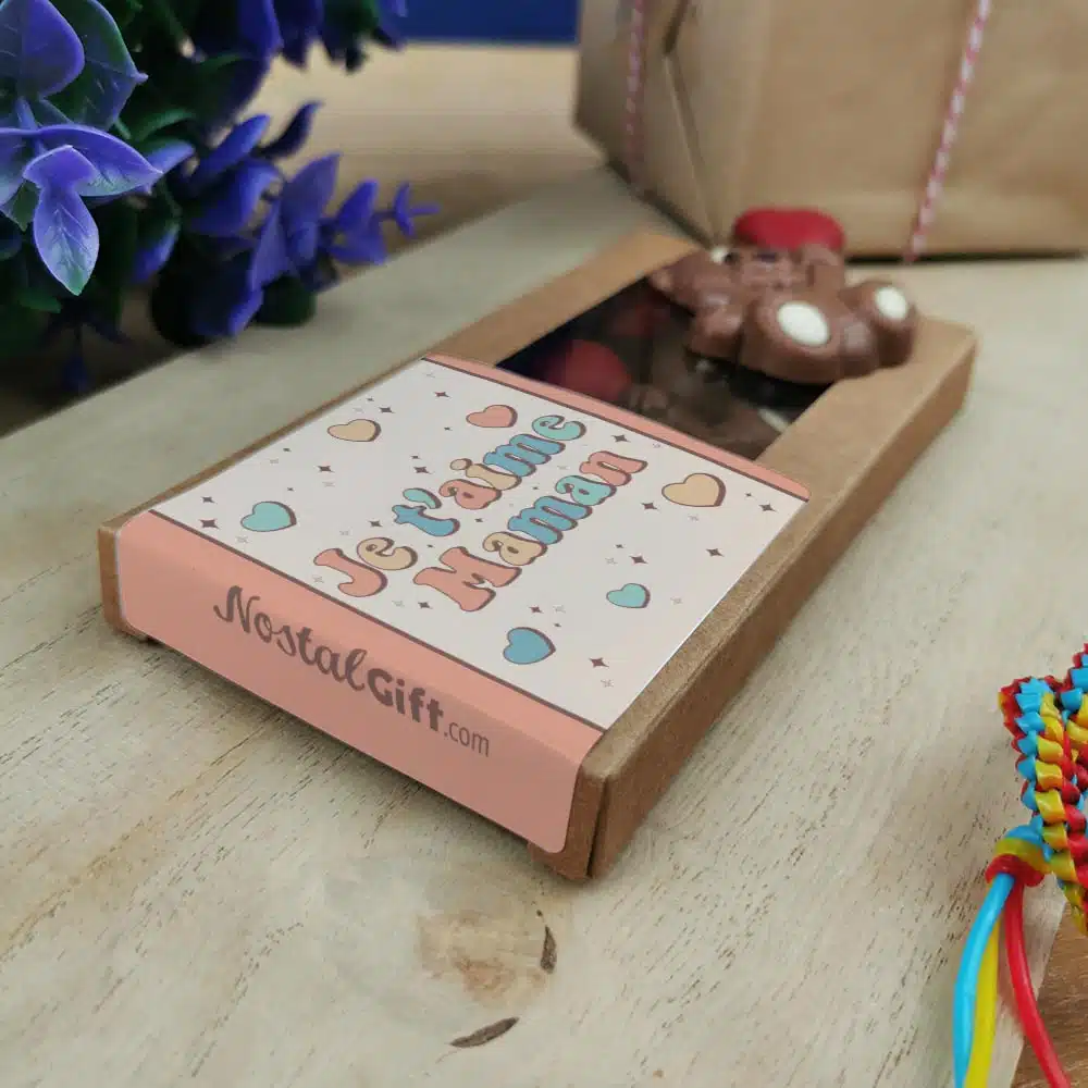 Oursons au chocolat au lait x3 “Je t’aime maman” – Image 3