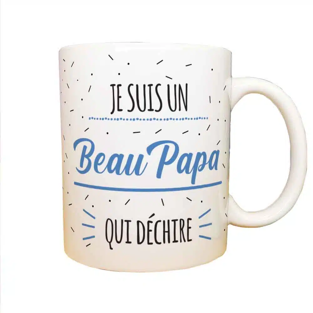 Mug “Je suis un Beau Papa qui déchire” de la collection “Qui déchire – cadeau beau père – Image 2