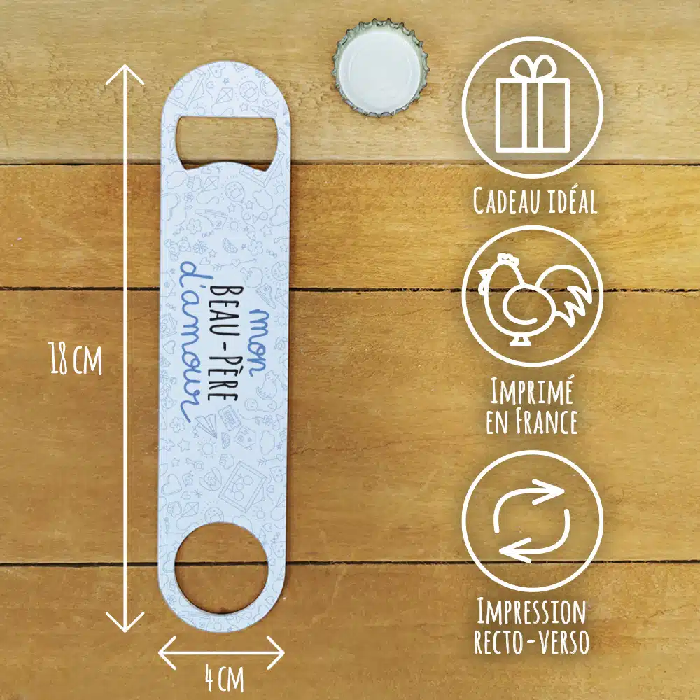 Décapsuleur “Mon beau-père d’amour” – Cadeau beau père – Image 3