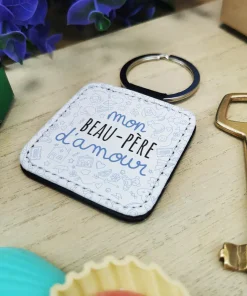 Porte clé “Mon beau-père d’amour” de la collection “D’amour” – Cadeau pour d’un anniversaire : beau père