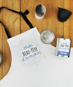 Tablier de cuisine “Mon beau-père d’amour” de la collection D’amour