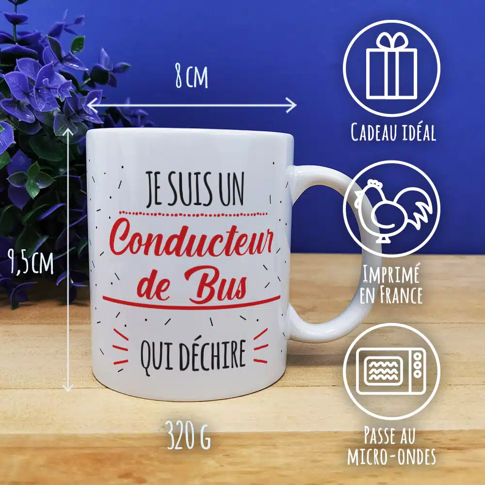 Mug “Je suis un conducteur de bus qui déchire” – Image 3