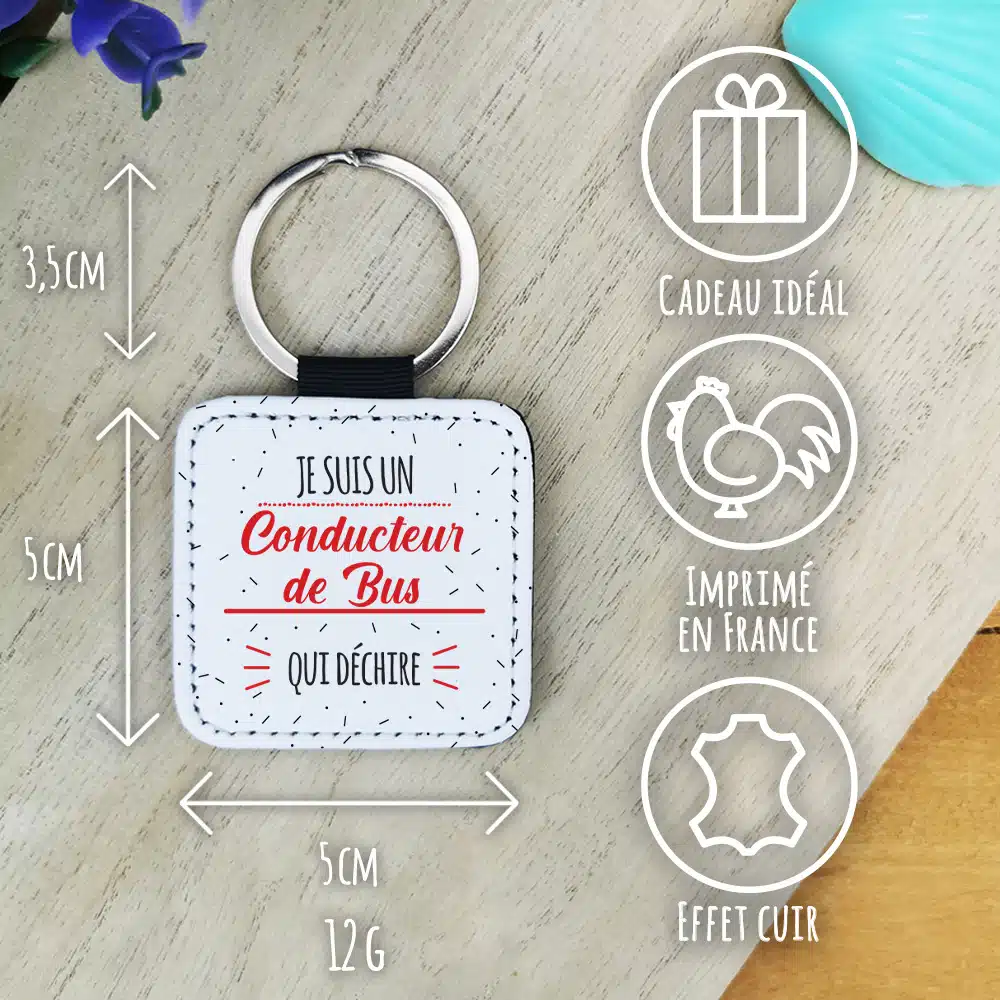Porte clé “Je suis un conducteur de bus qui déchire” – Image 3