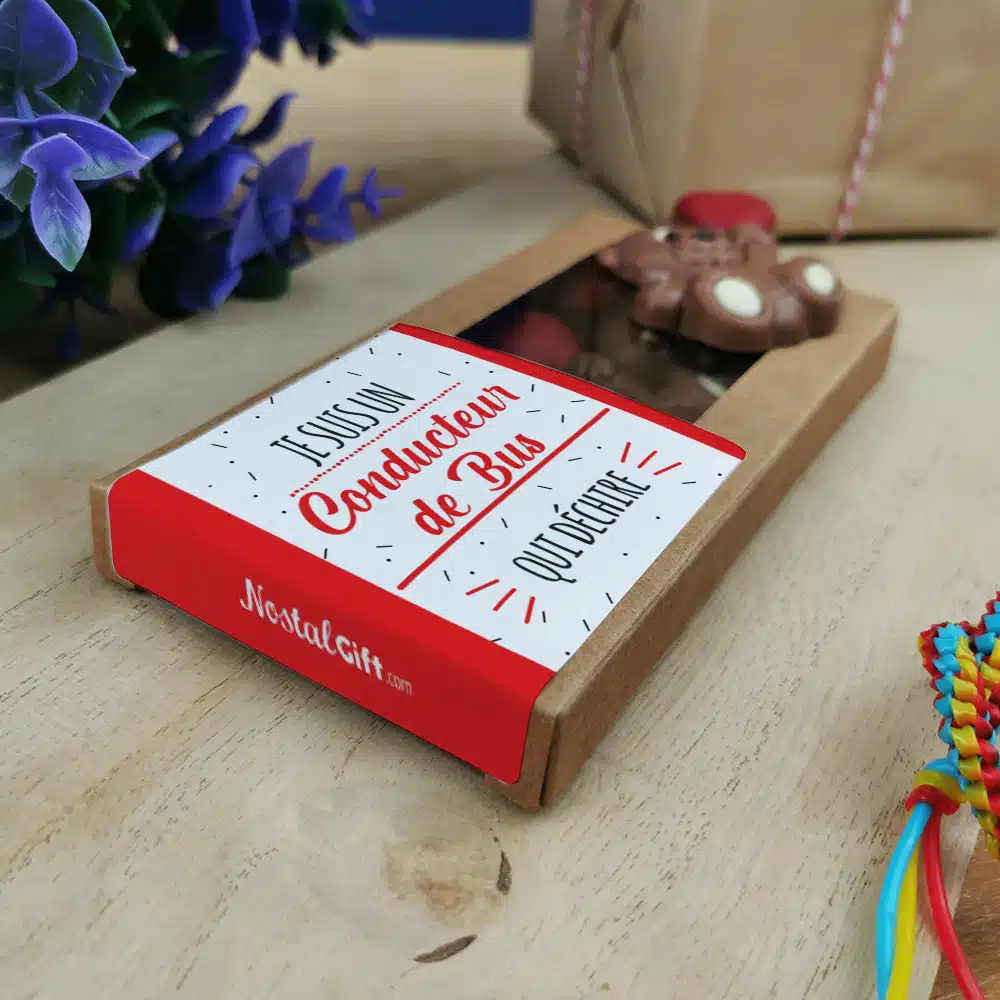 Oursons au chocolat au lait x3 “Je suis un conducteur de bus qui déchire” – Image 2