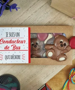Oursons au chocolat au lait x3 “Je suis un conducteur de bus qui déchire”