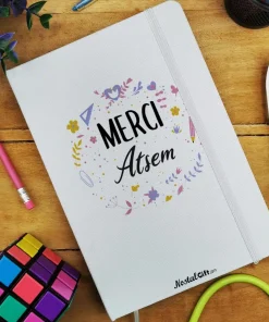 Carnet “Merci Atsem” – cadeau personnalisé – collection florale