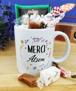 Mug bonbons des années 60 “Merci Atsem” – collection florale