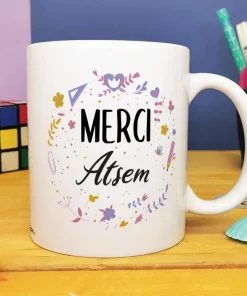 Mug “Merci Atsem” – collection florale