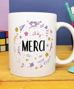 Mug “Merci” – collection florale