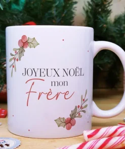 Mug “Joyeux Noël mon frère ” – Cadeau Noël