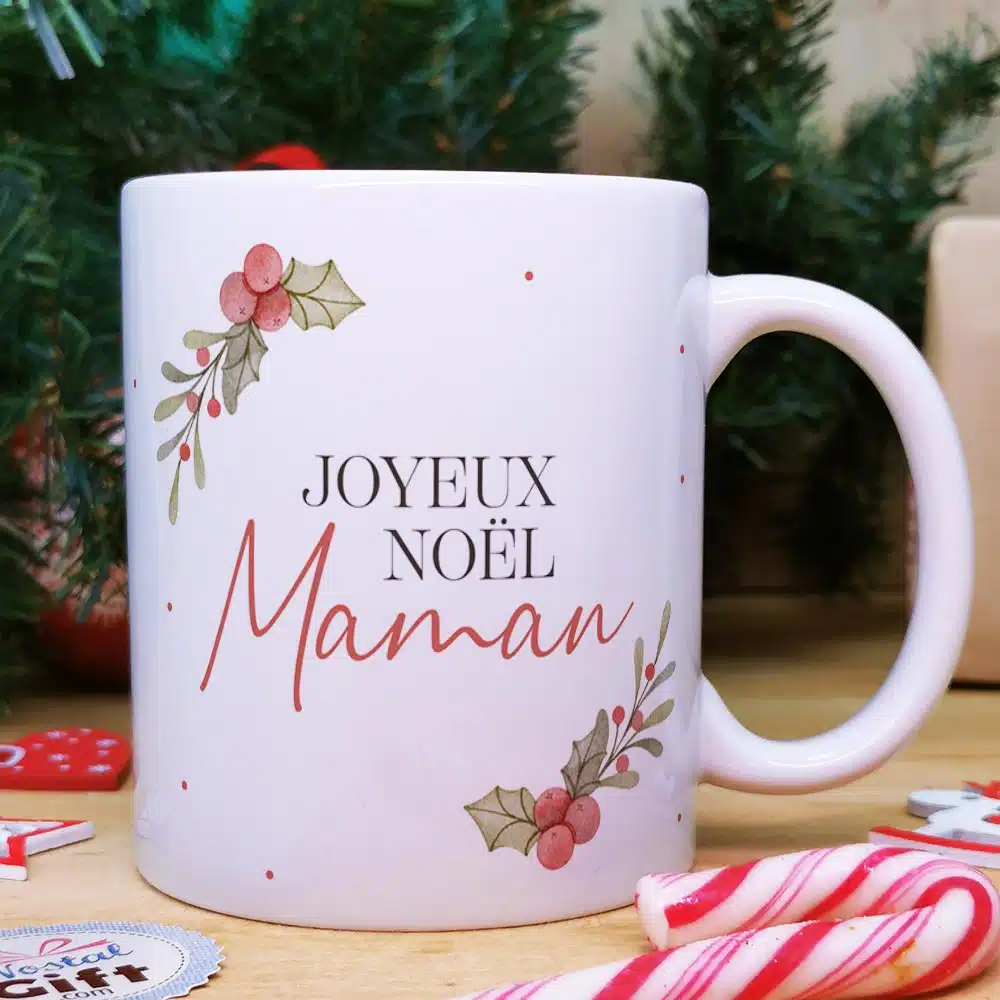 Mug “Joyeux Noël Maman” – Cadeau Noël