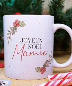 Mug “Joyeux Noël Mamie” – Cadeau Noël