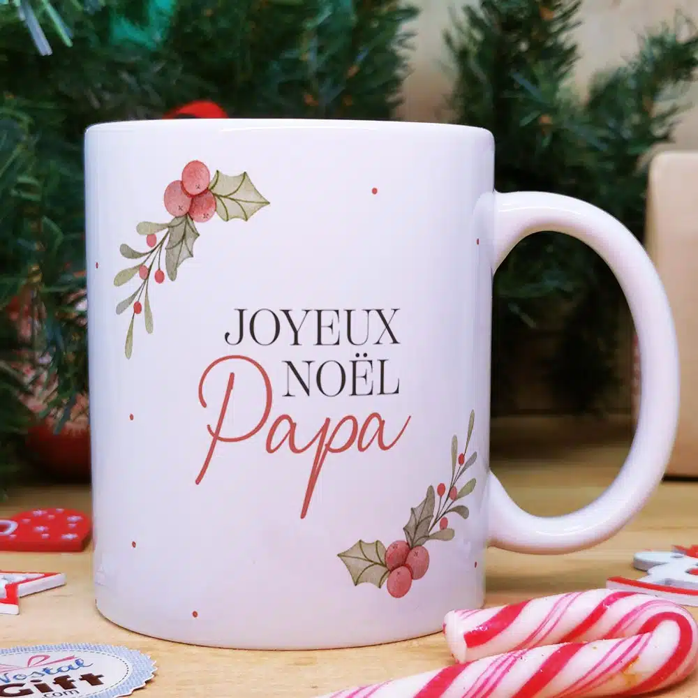 Mug “Joyeux Noël Papa” – Cadeau Noël