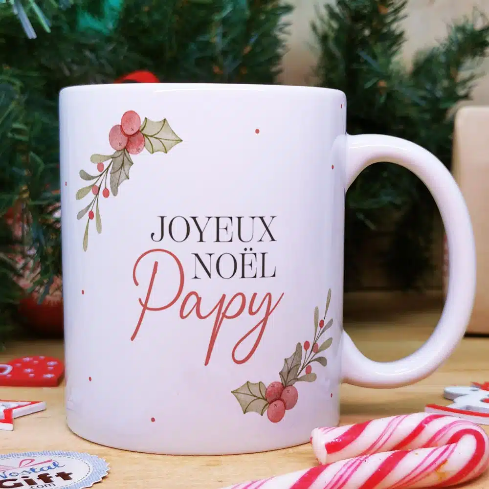 Mug “Joyeux Noël Papy” – Cadeau Noël