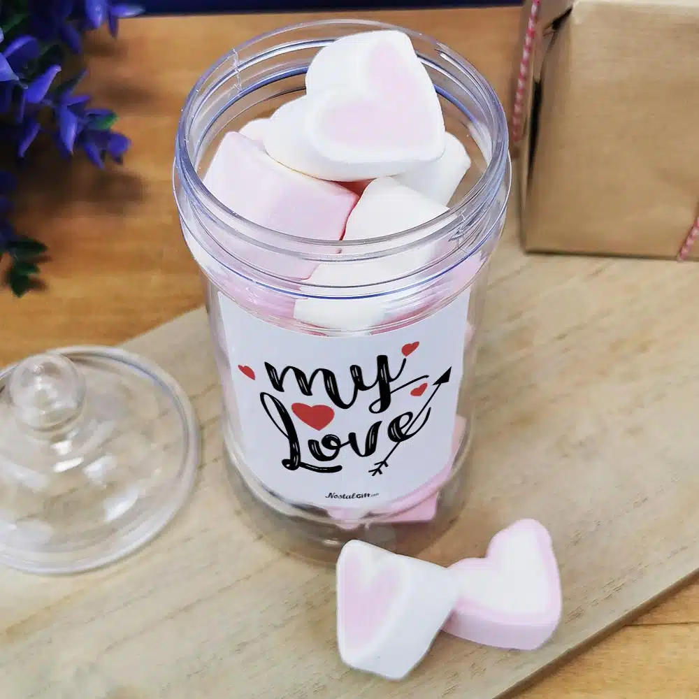 Bonbonnière coeurs guimauve “My Love” – Cadeau Saint Valentin – Image 2