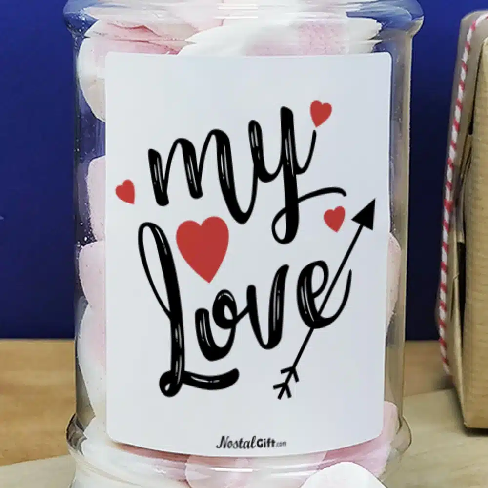 Bonbonnière coeurs guimauve “My Love” – Cadeau Saint Valentin – Image 4