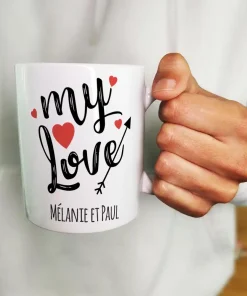 Mug “My Love” personnalisable – Cadeau pour la Saint Valentin