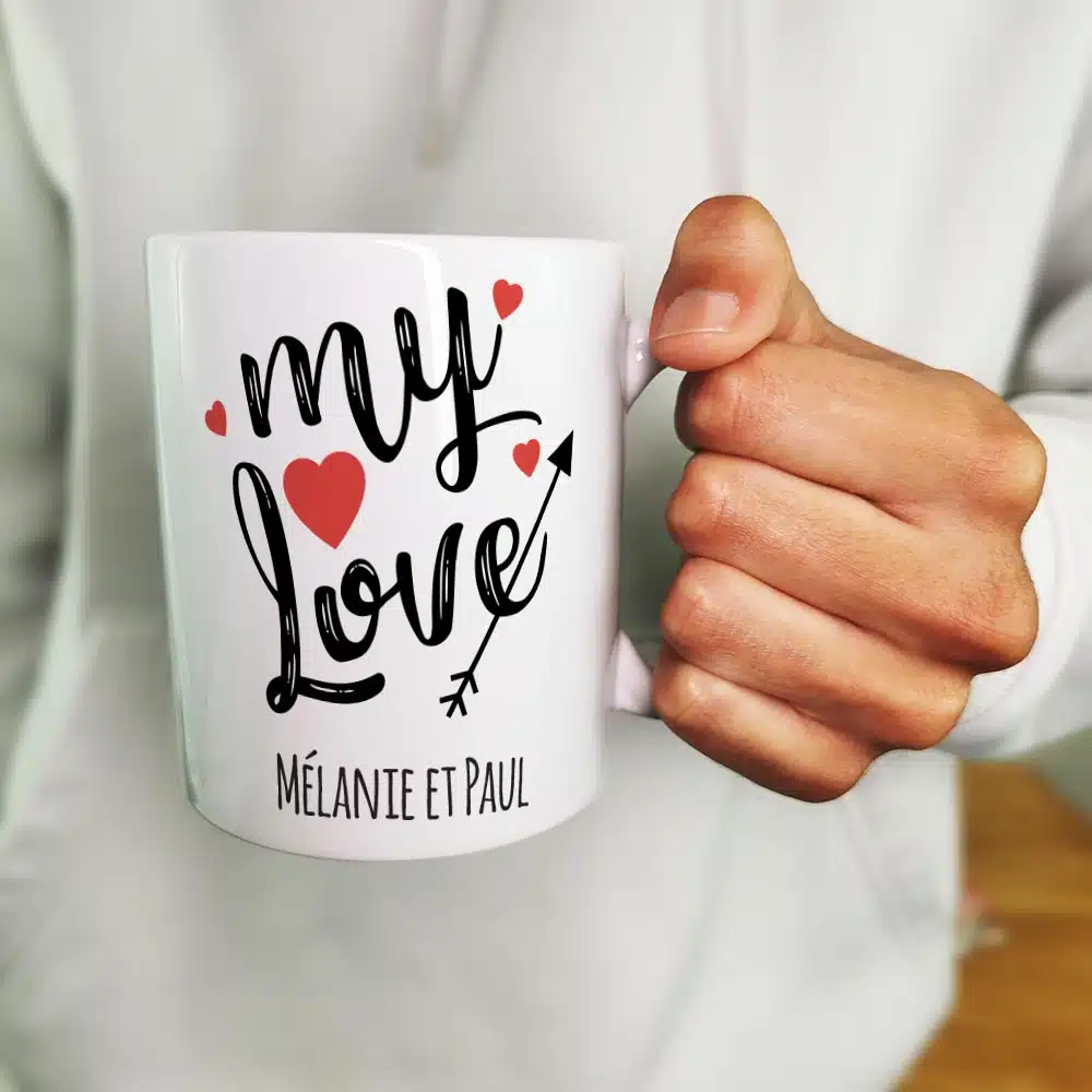 Mug “My Love” personnalisable – Cadeau pour la Saint Valentin