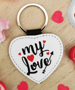 Porte clé coeur “My Love” – Cadeau pour la Saint Valentin :