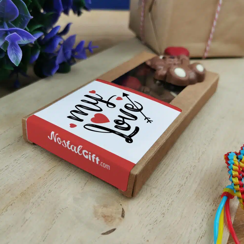 Oursons au chocolat au lait x3 “My Love” – Cadeau Saint Valentin – Image 2