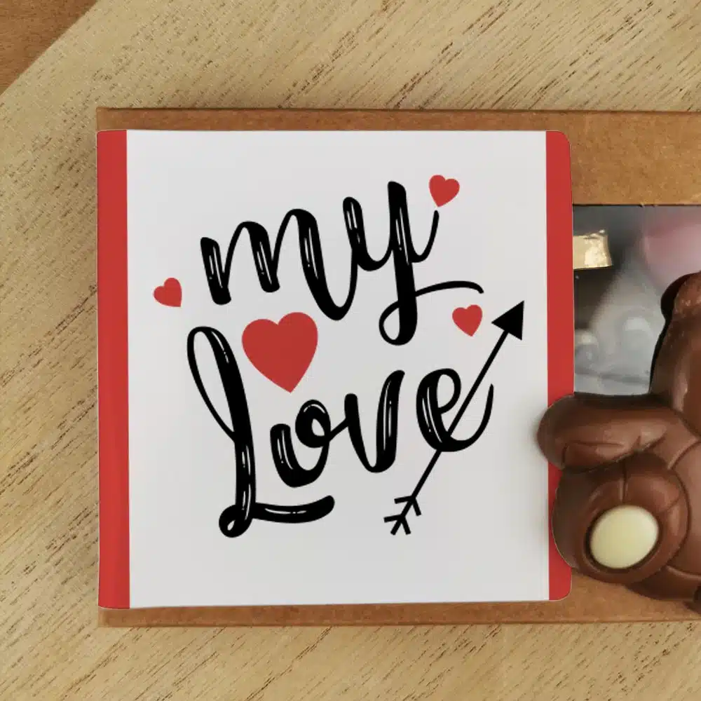 Oursons au chocolat au lait x3 “My Love” – Cadeau Saint Valentin – Image 4