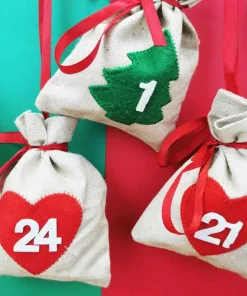 Calendrier de l’avent vintage réutilisable – 3 mètres