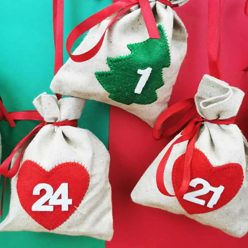 Calendrier de l’avent vintage réutilisable – 3 mètres