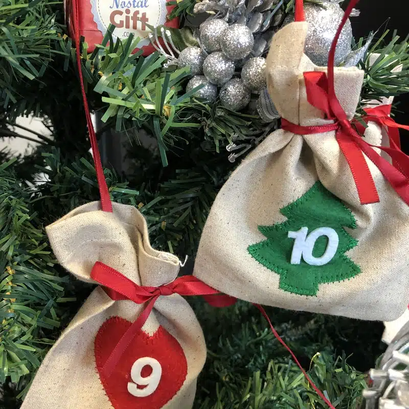 Calendrier de l’avent vintage réutilisable – 3 mètres – Image 3