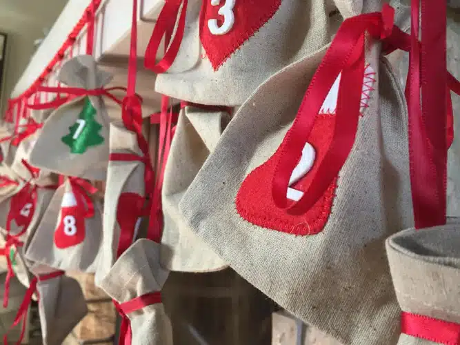 Calendrier de l’avent vintage réutilisable – 3 mètres – Image 4