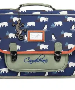 Cartable 35 cm rétro Navy Antartic – Caméléon – Maternelle et CP