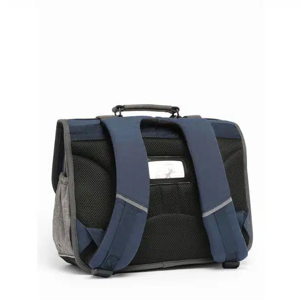 Cartable 38 cm vintage fantasy bleu et ses pin’s personnalisables – Caméléon – CP CE1 CE2 – Image 5