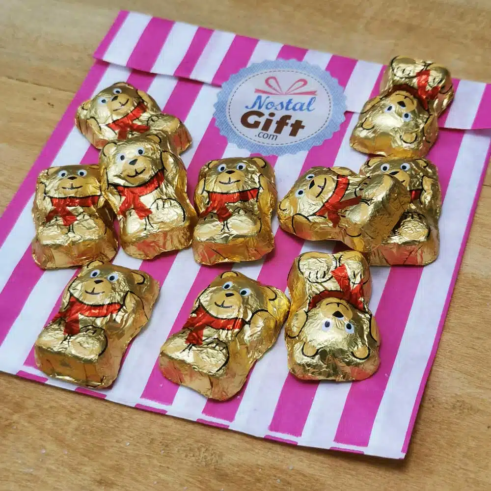 Mini Oursons or en chocolat au lait – 3×2 cm – Lot de 10 – Image 2