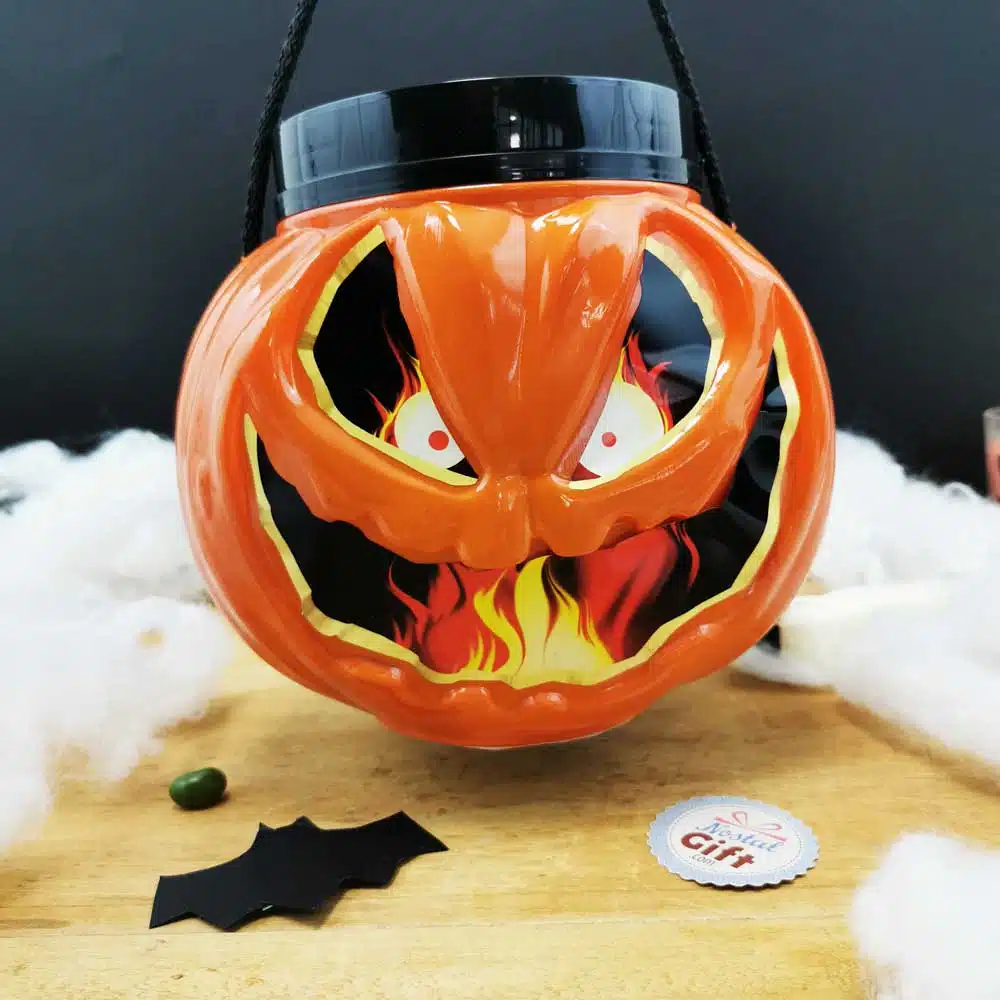 Citrouille remplie de bonbons d’halloween sans gluten – FINI – 17 sachets – 15cm de hauteur – Image 5