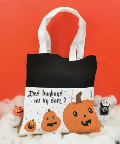 Sac bonbons Citrouille d’Halloween – “Des bonbons ou un sort”