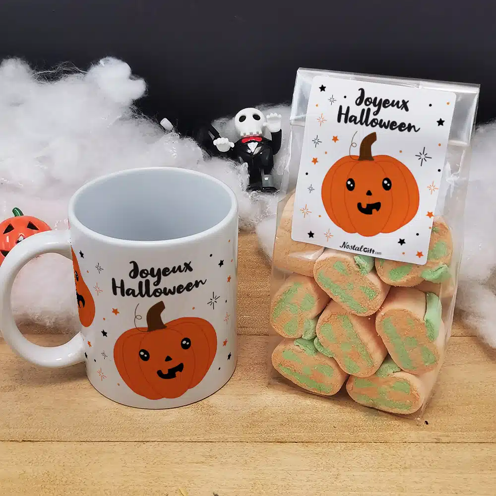 Mug Halloween Citrouilles + 10 guimauves citrouilles – Image 5