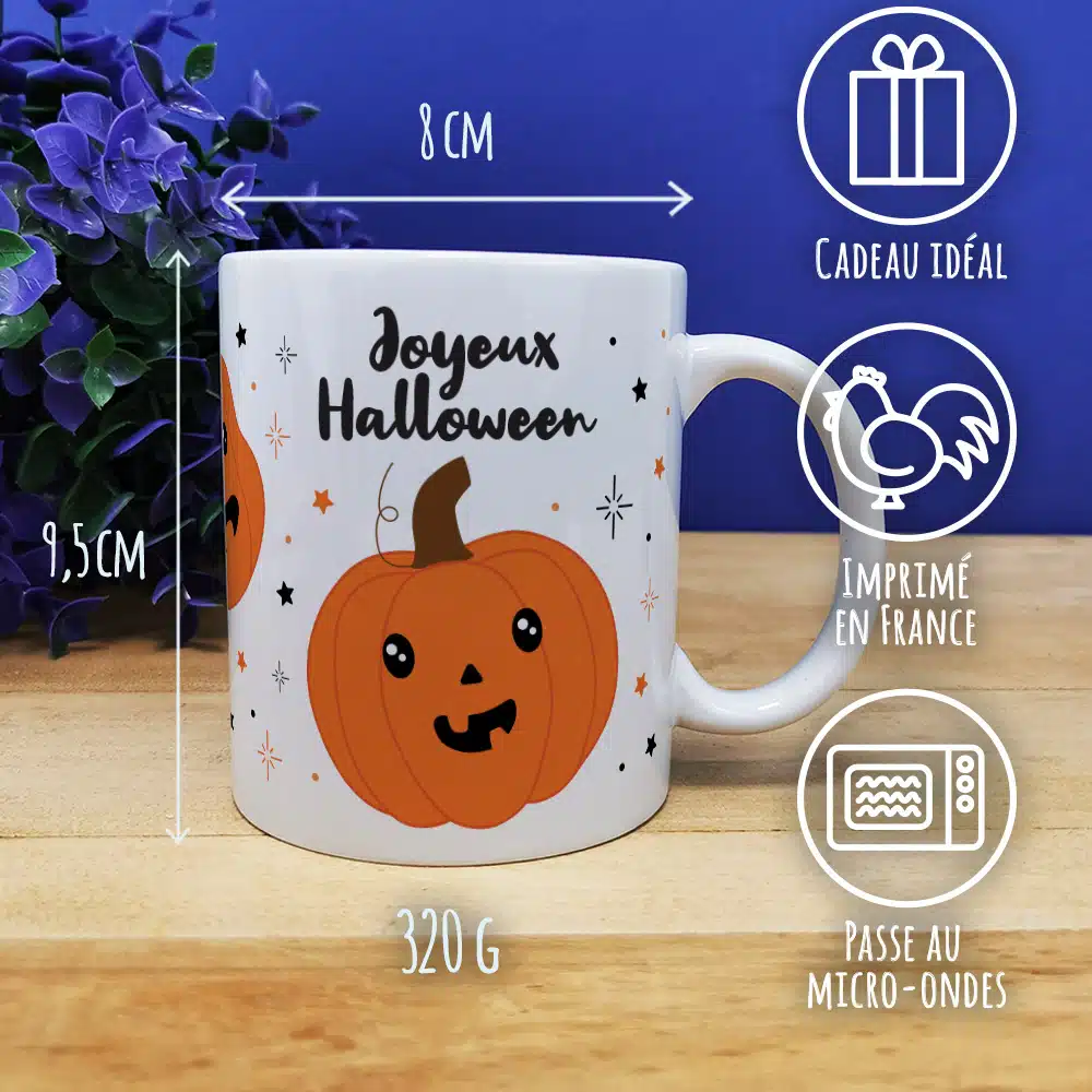 Mug Halloween Citrouilles + 10 guimauves citrouilles – Image 2
