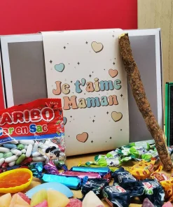 Coffret Bonbon Maman “Je t’aime maman” : coffret bonbon rétro des années 60