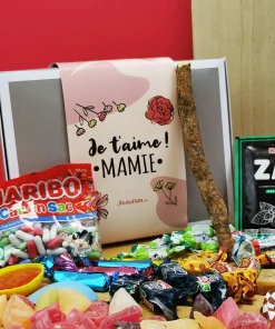 Coffret Bonbon Mamie – “Je t’aime mamie” : coffret bonbon rétro années 60